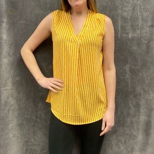 Jon & Anna striped sleeveless top tank in mustard